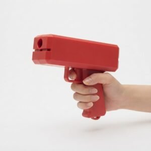 Red Toy Money Gun – High-Speed Prop Cash & Confetti Launcher with Top-Loading Compartment